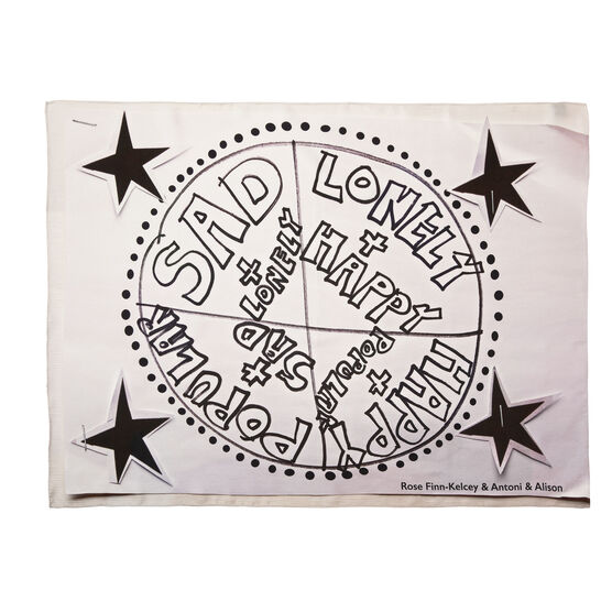 Sad & Lonely Rose Finn-Kelcey inspired silk scarf